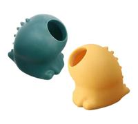 SHINEOFI 2 Pieces Silicone Egg Separators for Kitchen Use Egg Yolk and White Separator Tools in Green and Yellow Cartoon Style for Cooking and Baking