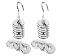 SHINEOFI 2 Sets Chrome-plated Iron Slotted Weights for Scientific Experiments Total with Hooks Precise Laboratory Mass Equipment for Research and Chemistry Science Use