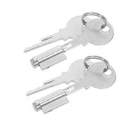 SHINEOFI 2 Sets Fridge Door Lock with Keys Zinc Alloy Cabinet Cylinder for Refrigerator and Freezer Security Easy Access Replacement Lock for Glass Doors Suitable for Home and Commercial