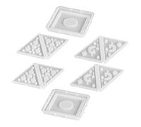 SHINEOFI 2 Sets Pyramid Candlestick Mold Silicone Molds for Tealight Holders for Resin Casting DIY Crafts Wedding and Home Decoration Heat Resistant Reusable Design