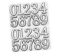 SHINEOFI 2 Sets Silver Self Adhesive Mailbox Numbers Door Decals for House Apartment Office High Visibility Temperature Resistant Durable Plastic Address Stickers