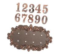 SHINEOFI 2 Sets Vintage Address Plaque House Number Sign for Door Mailbox Public Spaces Reflective Numbers Stylish Home Decoration for Hotels Offices More