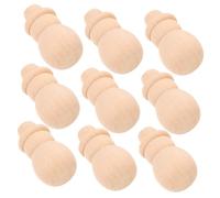 SHINEOFI 20 Pcs Snowman Puppet Ornaments Pegs Decor Christmas Dolls Christmas Figurines Figures Tiny Large Unfinished Snowman Peg Dolls Crafting Bamboo