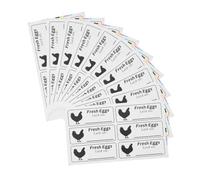 SHINEOFI 20 Sheets Chicken Egg Fresh Date Labels Writable Adhesive Stickers for Egg Cartons Food Storage Containers Handwritten Date Marking for Farmers Markets and Home Use