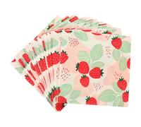 SHINEOFI 20 Sheets Strawberry Print Napkins Made of Wood Pulp with Strong Water Absorption, Decorative Party Napkins for Home and Holiday Parties, Eye-catching and Vivid Design