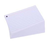 SHINEOFI 200 Ruled Index Cards 3X5 Inch with Holes, Lined Flashcards for Studying and Office Organization, Horizontal Note Pads for Students and Teachers, 200 Sheets White