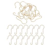 SHINEOFI 200pcs Christmas Ornament Hooks Metal Hanging Hooks for Holiday String Lights and Mini Ornaments Strong Grip Gold for Indoor and Outdoor Festive Decoration