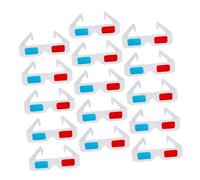 SHINEOFI 200pcs Paper Cardboard Glasses with Red Cyan Lenses White Frame for Movie Theater Home Cinema Classroom and Club Events Compatible with Videos Games and Movies