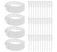 SHINEOFI 200Pcs Waterproof Writable Medical Patient Identification Wristbands - Tear-Resistant White Hospital Id Bracelets for Adult Nursing and Elderly Care