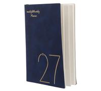 SHINEOFI 2027 Academic Planner A5 Hourly and Monthly Scheduling Notebook with Smooth Writing Paper, Flexible Time Management for School and Office Use, Blue Cover for Professionals