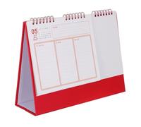 SHINEOFI 2027 Red Year the Goat Desk Calendar with Notepad, Standing Horizontal Flip Desk Calendar Featuring Holiday Tracker and Goat Zodiac Design for Workspace and Study