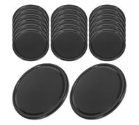 SHINEOFI 20pcs Black Silicone Car Dashboard Mats 1.6 Inch round Mini Grip Pads with Thickened Buffer Layer and Raised Edges for Spill Prevention and Shock Absorption in Car Interior