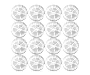 SHINEOFI 20Pcs Clear Plastic Spool Storage Tray for Thread Bobbin Organiser Small Compact Sewing Embroidery Yarn Holder for Crafting and Home Use