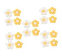 SHINEOFI 20pcs Crochet Flower Decors for Clothing Accessories Adorable Brooches Versatile Floral Embellishments for Crafts