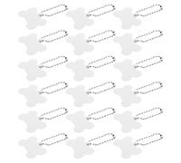 SHINEOFI 20Pcs Double-Sided Bone-Shaped Dog Tag Sublimation Blanks for Pet Name Id Tags Aluminum Alloy Pet Collar Charms for Dogs