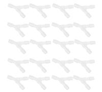 SHINEOFI 20pcs Fish Tank Air Hose Adapter Y-shaped Connector for Oxygen Tubing Aquarium Airline Joint