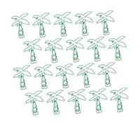 SHINEOFI 20pcs Green Coconut Tree Paper Clips Wire Files Clip Cute Shaped Bookmarks for Office and School Use Decorative Marking for Planners and Wedding Stationery