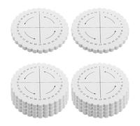 SHINEOFI 20Pcs Kumihimo Braiding Discs Set, 10X10Cm Round Weaving Boards 32 Slots, DIY Friendship Bracelet Threading Tool for Embroidery and Bracelet Making, Portable Craft Loom for Women Jewellery