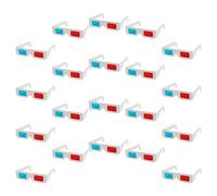 SHINEOFI 20pcs Lightweight 3d Video Glasses with Paper and Plastic Frame, Safe to Use Stereoscopic Eyewear for Home Cinema and 3d Videos Viewing