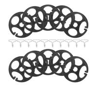 SHINEOFI 20pcs Metal Seat Cover Hooks Black Plastic Card Fasteners Set for Automotive Back Seat Anchor Strap Installation