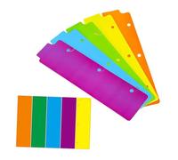 SHINEOFI 20pcs Mini Binder Dividers Colored Plastic Tabs for Loose Leaf Notebooks Sturdy Reusable Index Page Separators for Students and Professionals Compact Portable Folder Dividers for