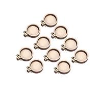 SHINEOFI 20pcs Mini Embroidery Hoop Wooden Round Frame for Cross Stitch Fixing Small Stand Sewing Accessories Necklace Ornament Extra Small Size