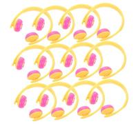 SHINEOFI 20pcs Mini Yellow Duck Headset Decorations Classic Mini Headphone Accessories for Dollhouse Car Ornaments Halloween DIY Craft Supplies Stylish Doll Headset Models