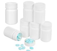 SHINEOFI 20pcs Ml Portable Pill Box with Waterproof Pe Material and Spiral Bottle Structure, Compact White Medication Bottle for Traveling, Pill Holder with Enough Space for Home or Outdoor
