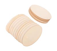 SHINEOFI 20pcs Oval Wooden Cutouts for Crafts Lightweight Wood Slices Unfinished Wood Craft Pieces for Painting DIY Art Teaching Projects Educational and Portable