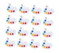 SHINEOFI 20PCS Palette Pendant Charms for Jewelry Making Art Student Craft Accessories with Loop Suitable for Earrings Necklaces Bracelets DIY Painting Artist