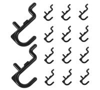 SHINEOFI 20pcs Plastic Pegboard Hooks for Hanging Tools Multi-Functional Peg Hooks for Garage and Warehouse Storage Space-Saving Organizers Compatible with Standard Peg Boards