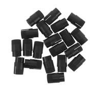SHINEOFI 20pcs Potentiometer Knob Cap for Guitar Pedal and Mixer Board, Black Plastic Half Shaft Volume Knob Replacement with Pointer Marked Indicator, Compact and Stable Attachment for DIY