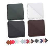 SHINEOFI 20pcs PU Leather Square Corner Bookmarks Vintage Elegant Page Protectors for Reading Creative DIY Book Page Markers Practical Accessories for Women Teachers Students