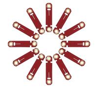 SHINEOFI 20pcs Red Parrot Foot Rings for Training Reusable Bird Identification Leg Bands Anti-escape Small Bird Leg Bands for Outdoor Flight and Poultry Use