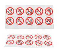 SHINEOFI 20pcs Round Do Not Touch Adhesive Stickers Safety Warning Decals for Industrial Equipment Vinyl Labels in White Red Black Multipurpose Hazard Reminder for Machinery and Workplace
