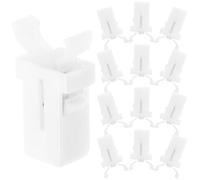 SHINEOFI 20pcs Self-locking Spring Latch Lock for Trash Can Press Switch White Metal Hook Replacement Bin Lid Lock Garbage Bin Spare Parts