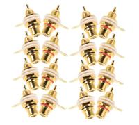 SHINEOFI 20PCS Speaker Terminal Connectors with Rings Easy DIY Audio Wire Plugs for Amplifier Home Theater and Soundbar Compatible Precise Sound Reproduction and Simplified Wire Management