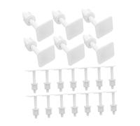 SHINEOFI 20pcs Toilet Seat Screws Replacement Kit Heavy Duty Plastic Expanding Bolts Quick Installation Toilet Fixing Screws for Bathroom Fixtures Durable White Hardware