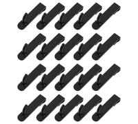 SHINEOFI 20pcs Wire Shelf Hooks Plastic Black Clip-on Hooks for Pegboard Multi-Purpose Use in Closets and Retail Displays