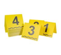 SHINEOFI 20pcs Yellow Plastic Evidence Markers with Highly Visible Markings and Flexible Placement Options for Crime and Forensic Investigation Scenes