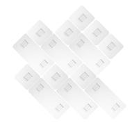 SHINEOFI 24pcs Adhesive Utility Hooks Set with Clip-on Flat Hooks and Double Flat No-Drill Wall Mount Replacement for Bathroom Kitchen and Office Storage