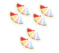 SHINEOFI 24pcs Birthday Cone Hats with Gold Edge and Pompoms Lightweight Paper Party Headwear for Celebrations Comfortable Cone Party Hats Bulk for Festival and Group Events