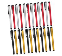 SHINEOFI 24pcs Capacitive Stylus Pen Set for Tablets and Smartphones Touch Screen Writing Pen 2 Tips Black Red Colors for Artists and Students