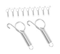 SHINEOFI 24pcs Large Spring Latch Hooks for Parrot and Rabbit Cage Doors, Escape-proof Pet Cage Door Fixing Tool with Silver Metal Clips, Suitable for Poultry and Small Animal Coops