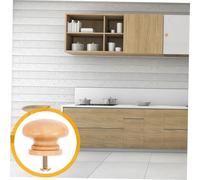 SHINEOFI 24pcs Natural Wood Round Door Knobs Single Design Cabinet Pulls for Kitchen Closet Furniture Hardware Easy Installation Vintage Style