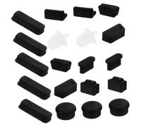 SHINEOFI 24pcs Silicone USB Port Covers Protector Set for Motherboard and Computer Interface, Easy to Install Recyclable Dust Stopper Caps for PC and DIY Computers Random Color