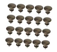 SHINEOFI 24pcs Vintage Zinc Alloy Cabinet Handles Single Drawer Pulls Antique Style Furniture Hardware for Dressers Kitchen Bathroom Cupboards Easy Installation