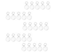 SHINEOFI 25pcs Acrylic Photo Frame Keyrings round Decorative Photo Insert Keychain Set for Personalised and Party Favors