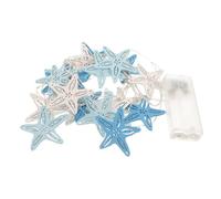 SHINEOFI 2m 20 LED Wood Sea Star String Lights, Decorative Nautical Lamp String for Indoor Ocean Party and Underwater Theme, Copper Wire Fairy Lights Without Battery