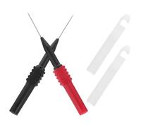 SHINEOFI 2pcs 0.7mm Mini Wire Piercing Test Probes with Protective Sleeve, Non-destructive Lead Testing Probe Kit for Multimeter Electrical Circuit Diagnosis (red Black)